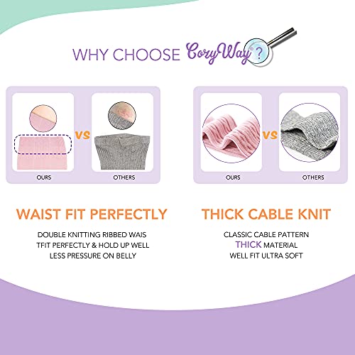 image for CozyWay Baby Girls Tights Cable Knit Leggings Stockings Cotton 1/3/4/5