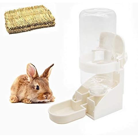 qianwei 17oz Hanging Small Animal Drinking Fountain (no Dripping Water), Woven Bed Mat for Small Animals, can be Used for Hamsters, Ferrets, Chinchillas, Rabbits, Hedgehogs Cover