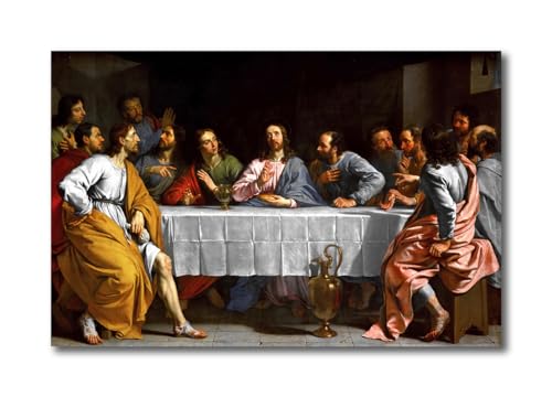 Image of Sikhash Leonardo da Vinci Canvas Paintings The Last Supper Renaissance Art | Famous Artist Paintings Wall Decor for Bedroom | 12x8 Inches Unframed