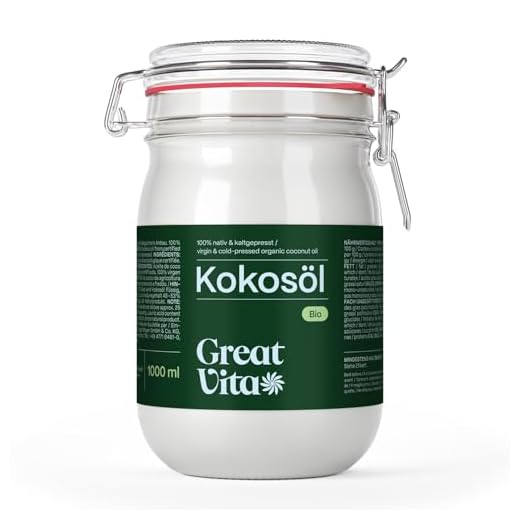 GreatVita Bio Kokosöl, nativ & kaltgepresst, 1000 ml im Bügelglas zum Kochen & Backen 4 GreatVita Bio Kokosöl, nativ & kaltgepresst, 1000 ml im Bügelglas zum Kochen & Backen