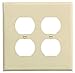 Wallplate Rcpt Lt Almond 2g