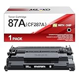 MILEKO 87A Toner Cartridge Replacement for HP 87A CF287A 87X CF287X Compatible for Enterprise M506 M506dh M506dn M506n M506x Pro M501 M501dn MFP M527 M527dn M527f M527c M527z Printer (Black, 1-Pack)