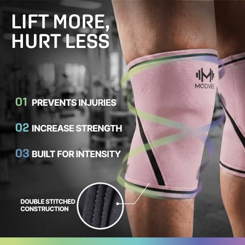Image of Modvel Strength 7mm Knee Sleeves (Pair) for Weightlifting & Powerlifting (USPA, IPL Approved) | High-Performance Knee Compression Support For Squats, Weight Lifting - Men and Women