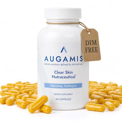 Augamis Hormonal Acne Treatment for Women – DIM-Free Clear Skin Supplement for Face & Body - Supports Nodular & Cystic Acne Relief and Rosacea Care for Teens & Adults (60 Pills, 485mg)