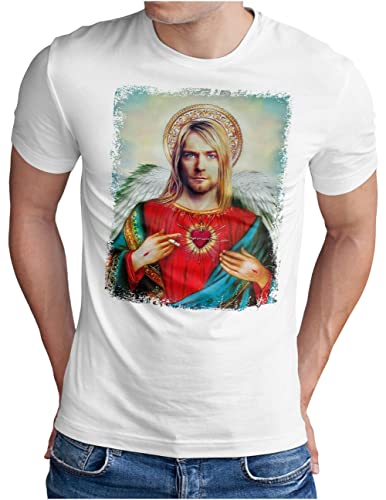 T-shirt imprimé Jésus Angel Saviour-Kurt idéal pour un look streetwear vintage masculin