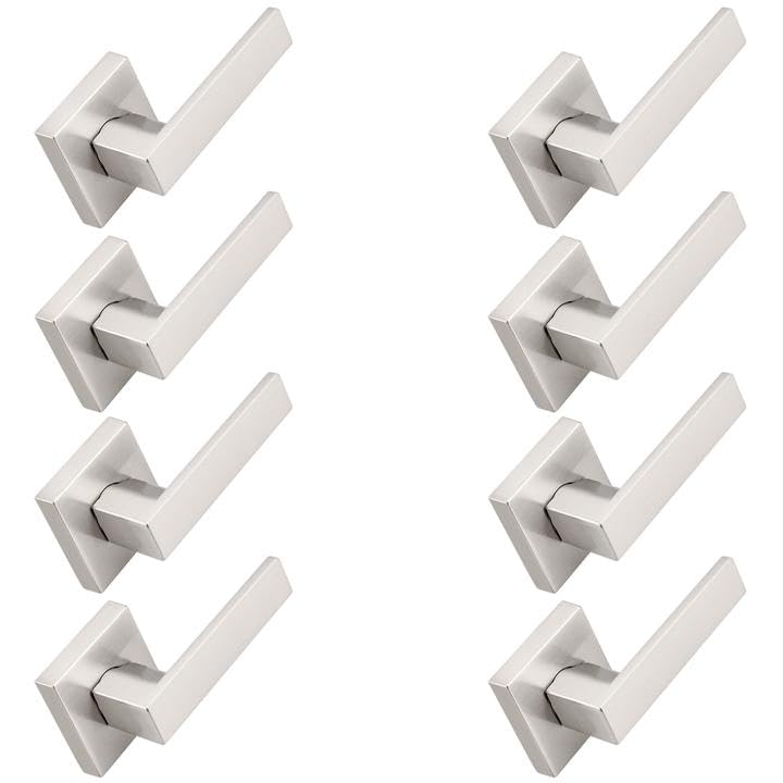 Demi-levier factice en nickel brossé Probrico pour porte de placard inactive, lot de 8