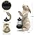 REYISO Garden Statues Rabbit with Solar Lights-Halloween Decor Clearance Bunny Figurine Outdoor Rabbit Decor for Lawn,Balcony-Yard Art Garden&Patio Decor,Unique Housewarming&Birthday Gifts for Women
