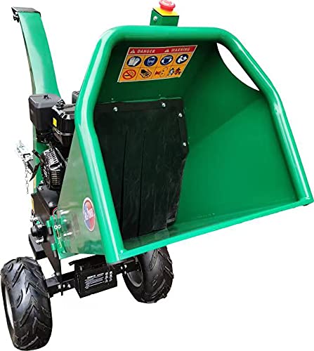 All Power America Apwc460E Heavy Duty Durable Chipper Shredder Mulcher W/Electric Start-Max 6.2" Inch Wood Diameter Capacity Gas Powered, 459Cc, 6.2 Inch, Green #TOP5