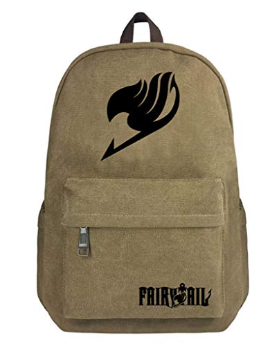 WANHONGYUE Fairy Tail Anime Cosplay Backpack Canvas Schultasche Rucksack Büchertasche Daypack