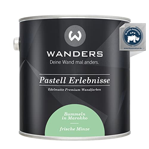 Wanders Pastell Erlebnisse 2,5L - Frische Minze/Helles Grün - Edelmatte Wandfarbe! Küchenmöbellack und Möbelfarbe. Kreidefarbe für Holz & mehr. Hohe Deckkraft, schnell trocknend