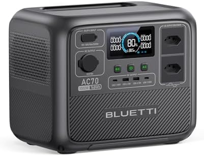 BLUETTI AC70 Estação de Energia Portátil, 768 Wh Bateria de Reser...