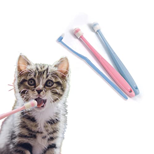 YMPEKA 3Pack Small Dog Toothbrush Cat Tooth Brush Brushing Kit pet Toothbrush Cat Dental Care,Deep Clean Acne Chin Treatment Suction Cup 360 Degree Silicone pet Toothbrush, for Cats Dogs by YMPEKA - Used condition - US$5.04