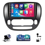 5GHz WiFi Car Radio for Kia Soul 2014 2015 2016 2017 (Manual A/C): [2G+64G] 9 inch Touch Screen Upgrade for Kia Soul Car Stereo with Wireless Carplay Android Auto GPS Bluetooth FM RDS + Backup Camera