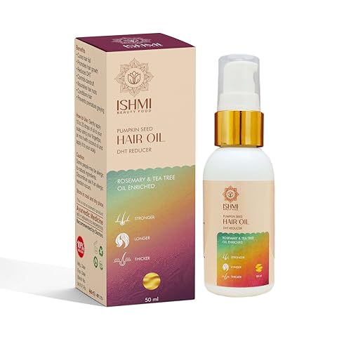 Image of Ishmi Pumpkin Seed Hair Oil 50 ml | Natural DHT Reducer for Hair Fall Control | Hair Growth & Thickening Oil for Men & Women | Scalp Nourishing Anti-Thinning Formula