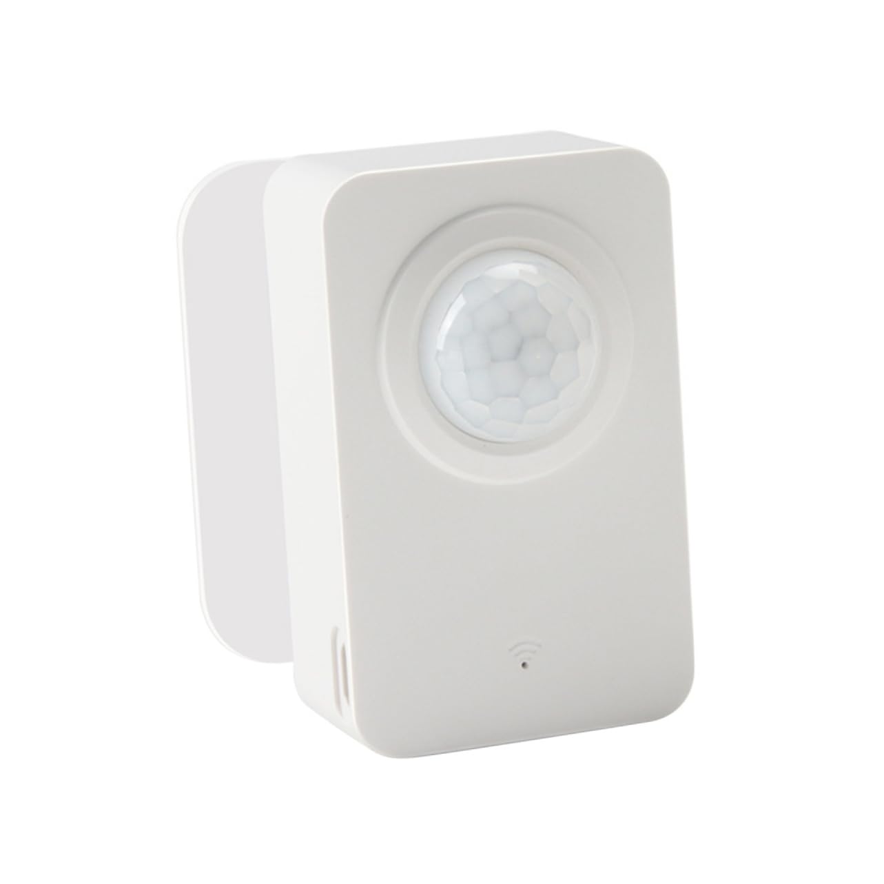 Intelligenter Pir Bewegungsmelder WiFi, Kabelloser Sensor aus Abs | Bewegungserkennung für Menschen und Tiere, Weißes Gehäuse, Einsatz an Tür und Zuhause