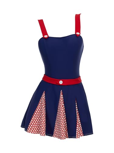 Women One Piece Swimsuits Vintage 1940s Retro Tummy Control Bathing Suit with Headband Belt