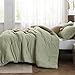 Bedsure Oversized King Comforter Set - Olive Green Soft Bedding for All Seasons, Cationic Dyed Bed Set, 3 Pieces, 1 Oversized King Size Comforter (120