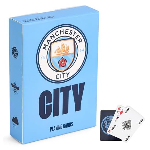 The Gift Scholars Offiziell lizenzierte Man City FC Spielkarten – Standard 52-Karten-Deck – Spielspaß für alle Altersgruppen von Manchester City Fans