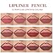 Katiluxiya 12PCS Lip Liner Pencils Set Pack for Shaping & Sculpting Lips, Modifieddark Lip Color Lipsticks,Long-Lasting Waterproof Lipsticks. (03, Color)