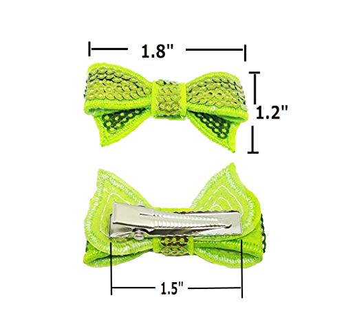 PET SHOW 10 Pairs Bowknot Small Dogs Hair Bows with Alligator Clips Glitter Pet Medium Dog Puppies Cats Topknot Headdress Grooming Hair Accessories Party Costumes