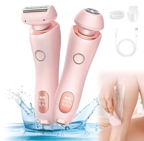2 in 1 Electric Shaver Razors for Women, Beauty Glide Pro Shaver, Women Electric Shaver, Silk Glide Razor, Epilator Painless Hair Removal at Home, Bikini Trimmer for Pubic Hair