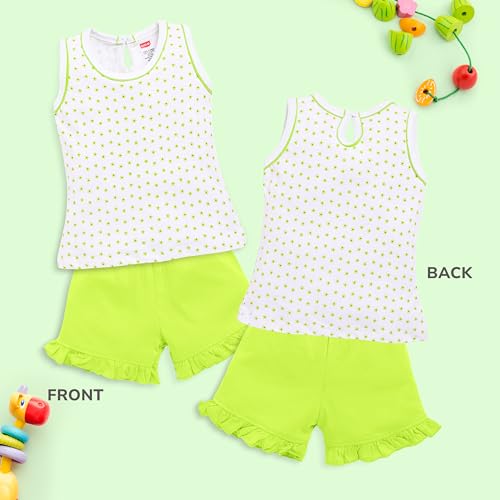 Image of LuvLap Baby Girls 100% cotton Sleeveless Girls Top CoSet Pack of 3