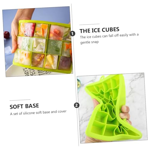 Molde de silicona para cubitos de hielo con tapa 3 pcs miniatura 5