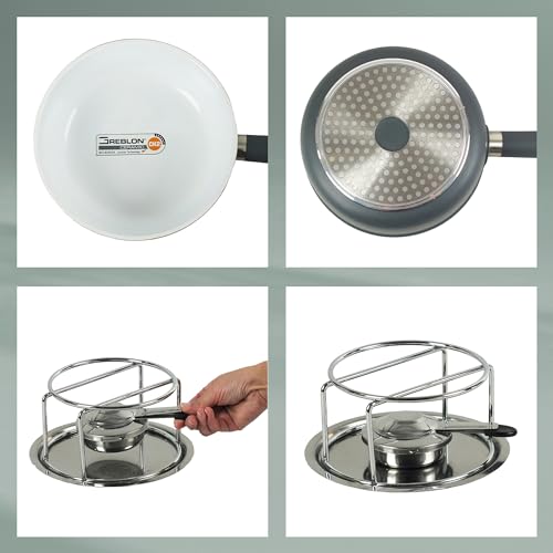 kela Käsefondue Set 10tlg, Aluguss Fondue für 6 Personen LANCY, keramisch beschichtet, Käse Fondueset mit Brennpastenhalter, Gabeln, Gabelhalter – Bild 5