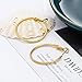 Gacimy Medium Hoop Earrings for Women 14K Gold Plated, 925 Sterling Silver Post Hoops for Women, 30mm Yellow Color Medium Earrings