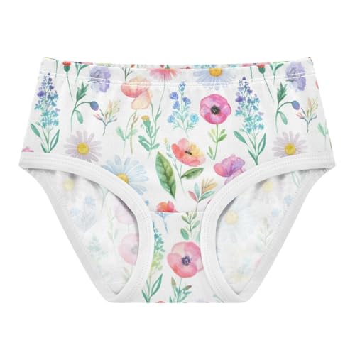 Joisal Toddlers Underwear Floral 2t Cotton Panties for Girl Animals Kids Undies Briefs Wildflowers Pastel