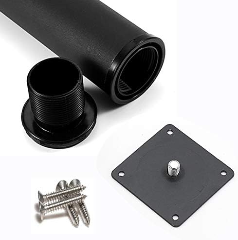 Drenky 4 Pcs Black Adjustable Legs 50mm Height Cabinet Legs Table Legs Furniture Legs, Stainless Steel Adjustable Height 0-15mm Come with Stainless Steel Screws