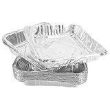 TOYANDONA 30 Stück Einweg Aluminium Backformen Quadratisch 9 Zoll Tiefe Folienschalen für Heißluftfritteusen Hitzebeständige Aluminiumfolie zum Backen Braten und Aufwärmen