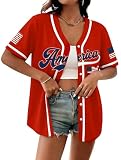 250th Anniversary Jersey Woman 4th of July Patriotic Baseball Shirt 1776 American Flag Tee USA Short Sleeve Top