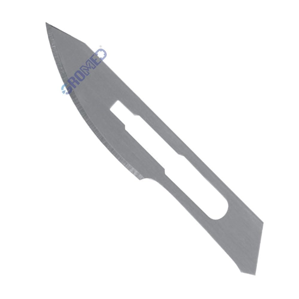 Gromed Carbon Steel Surgical Blade/Scalpel Blade - No.23 (Pack of 100 Blades) For Medical & Industrial Use (Stainless Steel) (B0CG34JT49) Amazon Price History, Amazon Price Tracker