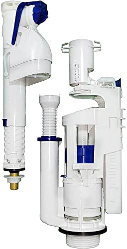 GEBERIT Toilet Dual Button Flush Cistern Valve - Two Buttons Dual Flush System Full Kit with Adjustable Filling Valve 1/2" Toilet Cistern Bottom Entry Inlet Float Valve - Geberit 273.627.KH.1