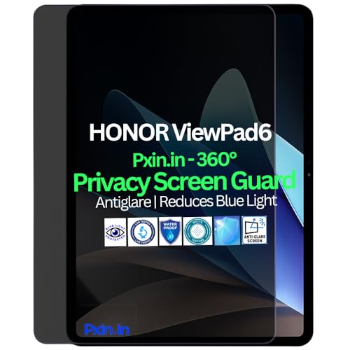 Image of Pxin Tablet Privacy Guard compatible with HONOR ViewPad6 | Screen protector | Anti-Glare | Blue light filter | 360 degree Anti Spy | Eye Protection