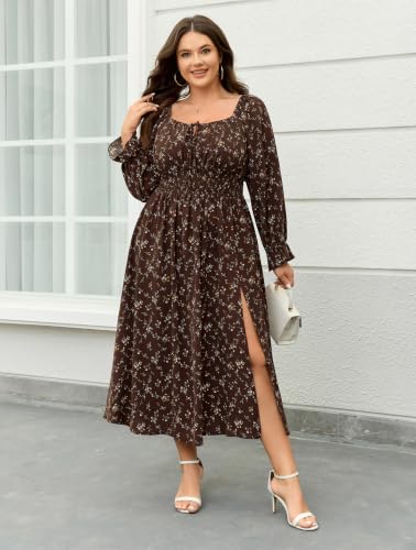 Image of SHESTARR Women's Plus Size Dress Long Sleeve Milkmaid Dress