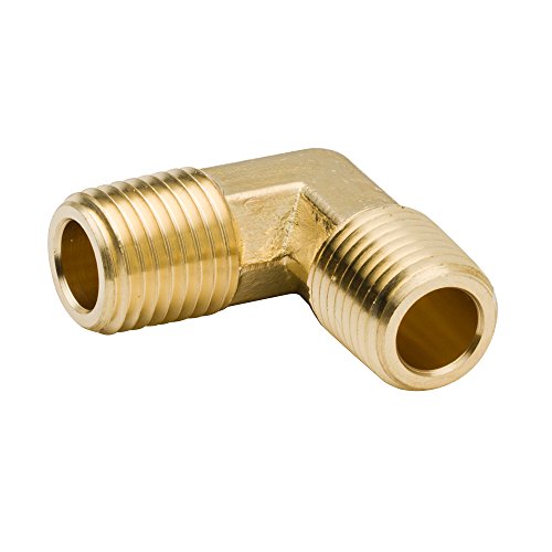 Legines 90-Degree Male Elbow Fitting, Forged Brass 90 Degree Right Angle Ell, 1/4" Npt Male X 1/4" Npt Male, Pack Of 2 #TOP1
