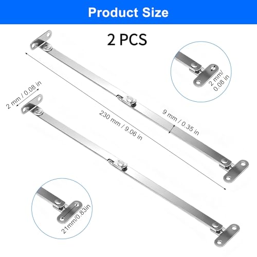 TMZELOA 2 Pcs Charnière Pliante Charnière Charniere Meuble Support Charnières pour Placards Charnières Pliantes Entièrement en Métal avec Blocage pour Armoires, Dessus de Placard, Portes de Meubles – vue 2