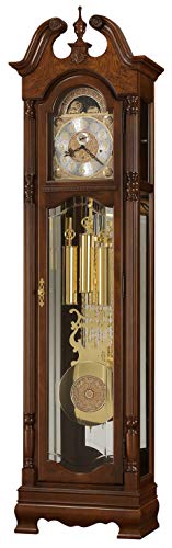 Howard Miller Baldwin Floor Clock, Single Chime Movement with Wood Finish Illuminated Case, Analog Display with Arabic Numerals Grandfather Vertical Home Decor for Living Room and Office