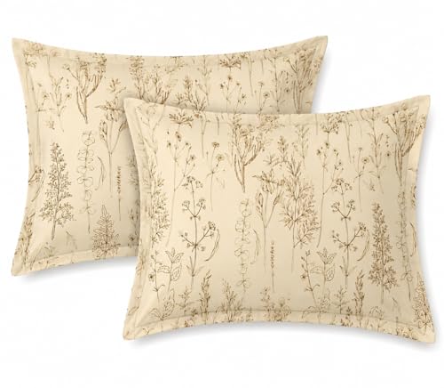 Image of RD TREND Glace Cotton Assorted Pillow Cover Set of 2 (4 Pcs) - Premium 210 TC, Standard Size 18 inchx28 inch | Soft & Breathable Floral Printed Pillowcases for Bedroom & Home |