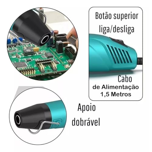 Soprador Térmico Com Bico 350w 350 graus 110v Pistola de Ar Quente