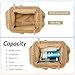 Imagen de EVEOUT Clutch de Paja Mujer Bolso Nube de Boda Fiesta Paja con Cadena Bolsos bandolera Tejido para Vacaciones Playa