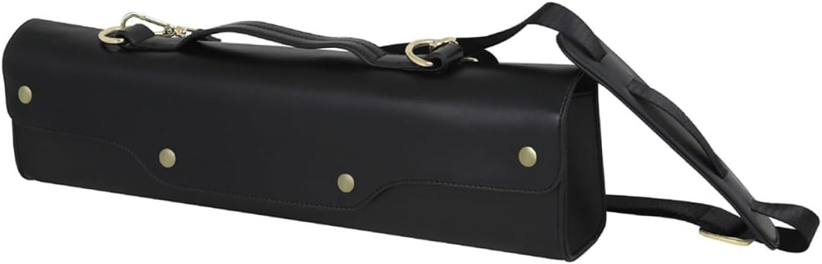 PU Leather Flute Case with Shoulder Strap Soft Carry Bag for Flutes Protective Clarinet Storage Cover Lightweight Wear-resistant Carrying Case