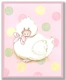 The Kids Room by Stupell Duck with Polka Dot Background Rectangle Wall Plaque