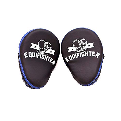 Kit Aparador de Chute + Manopla de foco Aberta + Raquete de Chute Equifighter COR:PRETO E AZUL