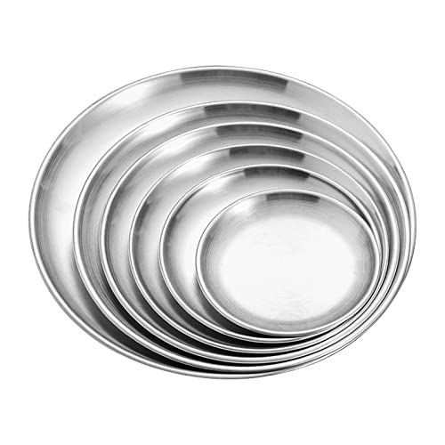 Blmiede Pizza Pan Set Chef Stainless Steel Round Baking Pizza Pans Pizza Tray For Pizza Pie Cake Cookie Heavy Duty Durable Oven Wire Rack For Cooking Half Sheet (Silver, A) #TOP2