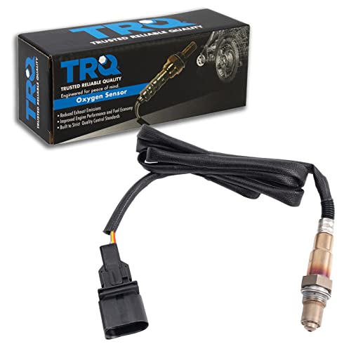 TRQ O2 Oxygen Sensor 5 Wire Wide-Band Planar Compatible with 2004-2006 Audi A8 Quattro, 2003-2005 BMW 325i, 2003-2006 Porsche Cayenne, 2001-2006 VW Beetle Golf Jetta Passat