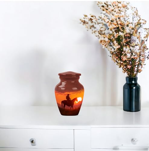 Image of Cowboy Mini Urn - Urns for Adult Ashes - Pack of 1