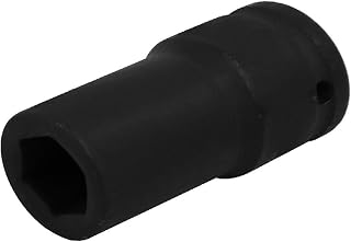 New Lon0167 3/4-inch Square Drive CR-MO 78mm Length 19mm 6 Point Hex Impact Socket Black(3/4-Zoll-Vierkant CR-MO 78mm LÃ¤nge 19mm 6-Punkt-Sechskant-Stecksockel schwarz